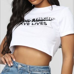 Thick Thighs Save Lives Cropped Tee